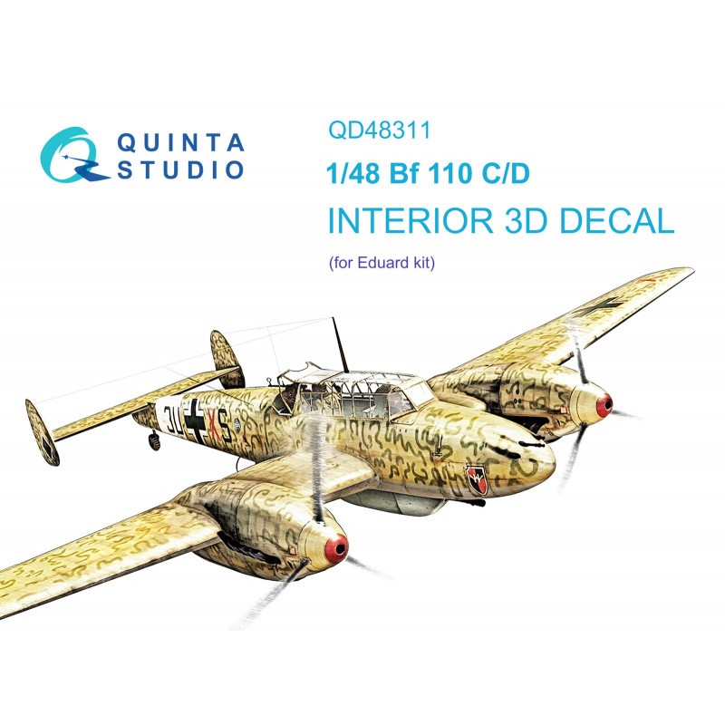 Bf 110C/D 3D-Printed & coloured Interior on decal paper (Eduard) – Collection