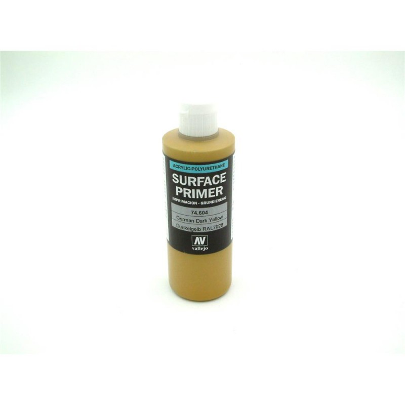 200 ml. – Peinture Vallejo PRIMER ACRYLIC POLIURETAN: Dunkelgelb RAL 7028