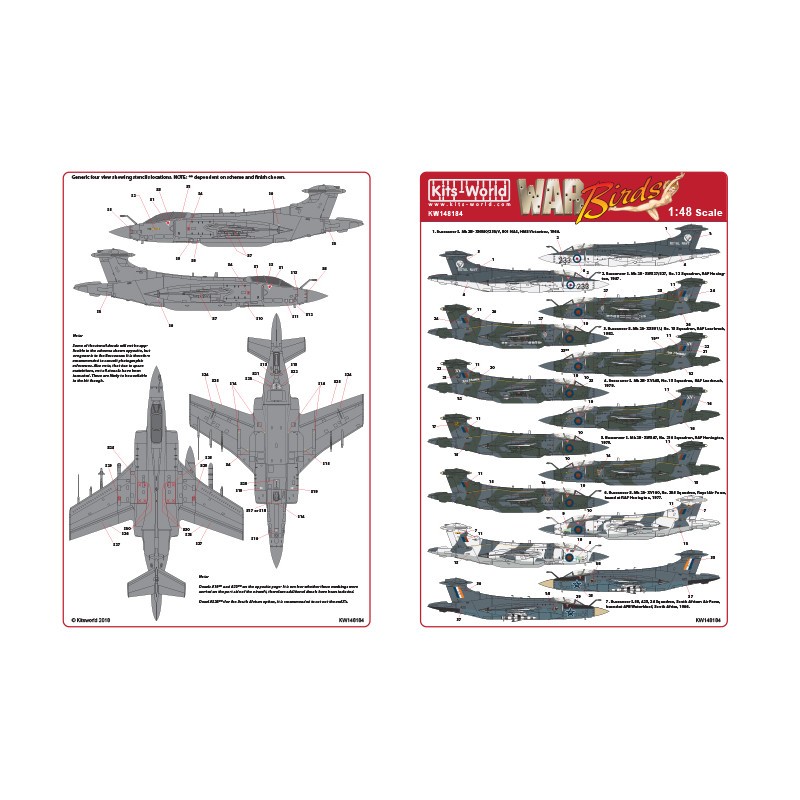 Décal Blackburn Buccaneers S. Mk 2 Mk2A Mk2BBlackburn Buccaneers RAF et autres opérateurs. XV160, 208 Esc – Collection