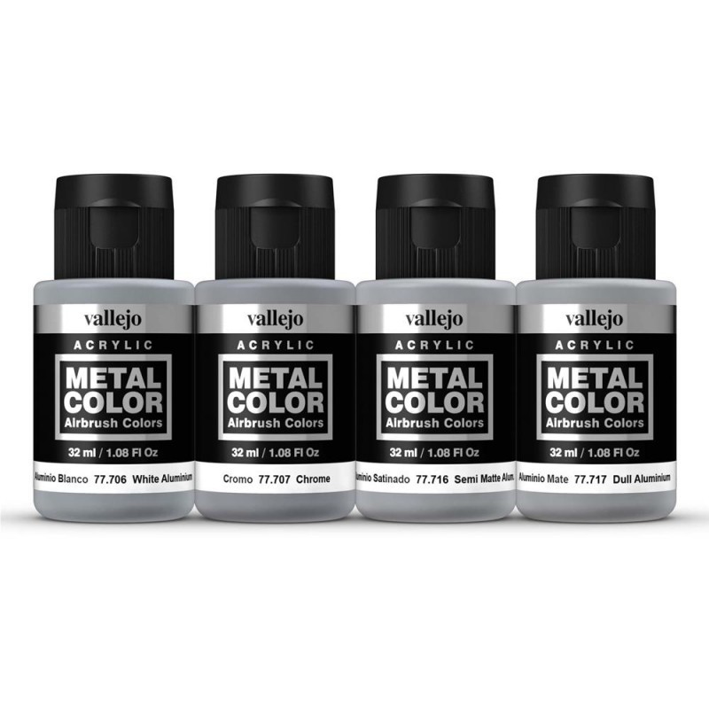 Aluminium Dope | Peinture Vallejo Metal Color: SET de 4 couleurs 32ml