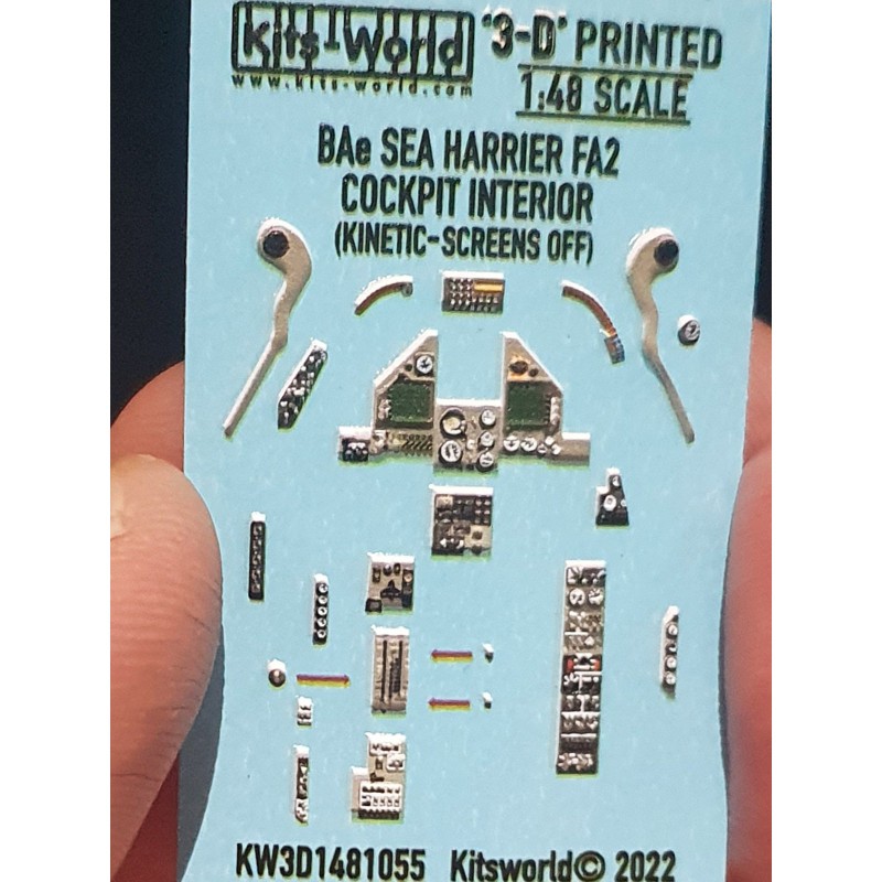 (conçus pour être utilisés avec les kits Kinetic – Décalcomanie Écrans BAe Sea Harrier FA.2 OFF 3D Full color Instrument Panels