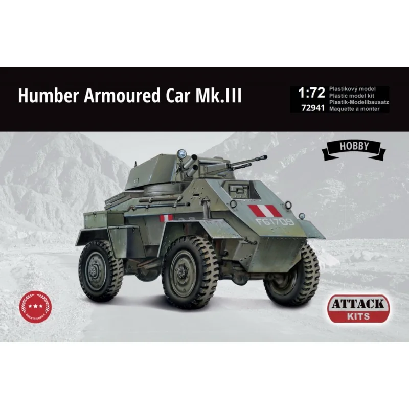 Maquette – Humber Armored Car Mk.III Hobby Line, pièces en plastique uniquement