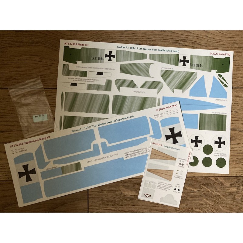 Décal Fokker FI 103/17 Ltn Werner Voss (conçu pour être utilisé avec les kits Meng Models) – Collection