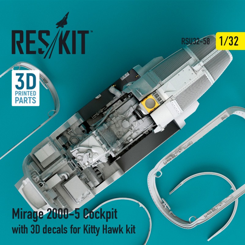 Accessoire Dassault Mirage -2000-5 cockpit with 3D decals for Kitty Hawk kit – Collection