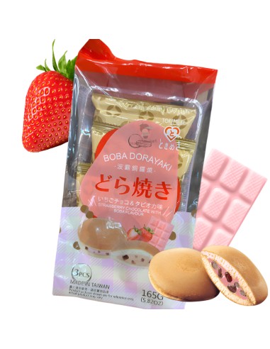 Dorayaki sabor bubble tea de fresa Tokimeki 165g – Collection