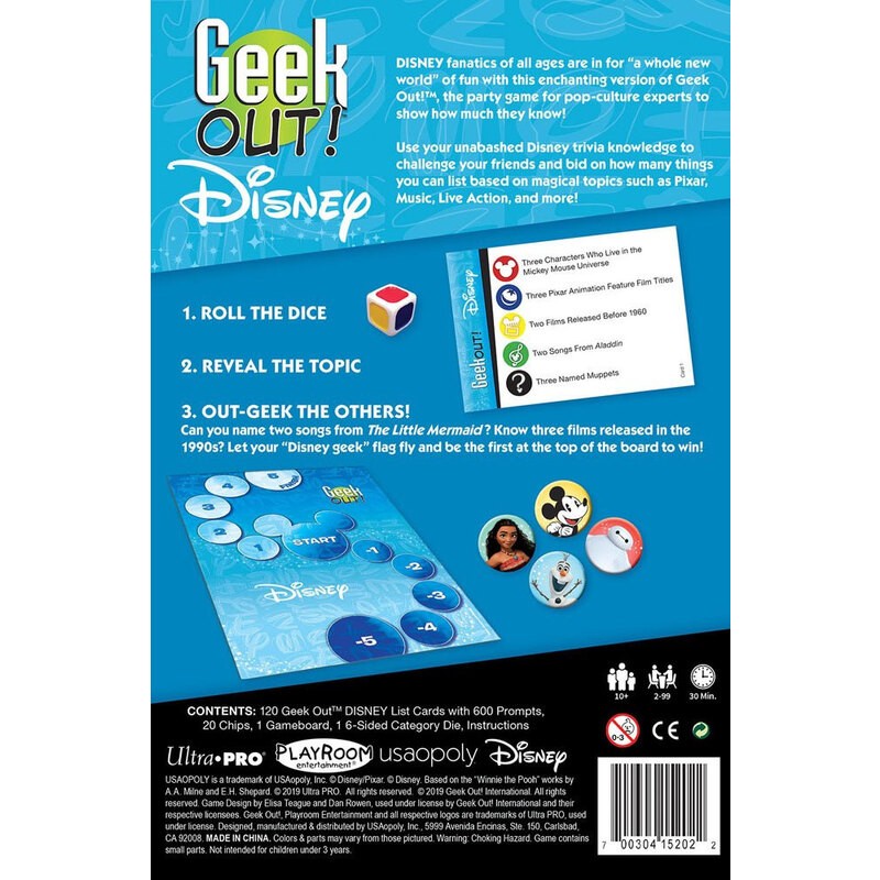 Disney jeu de société Geek Out! *ANGLAIS* – Collection